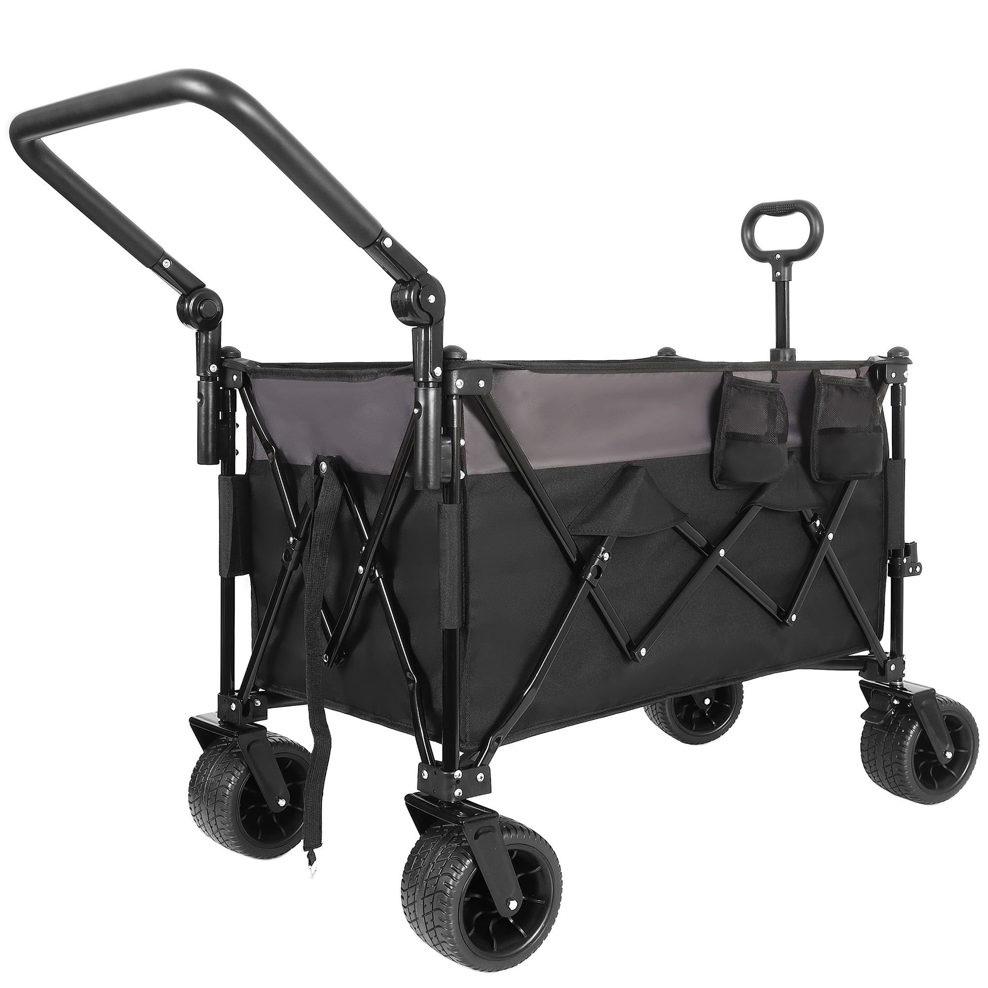 Heavy-Duty Folding Wagon Cart with 360° All-Terrain Wheels