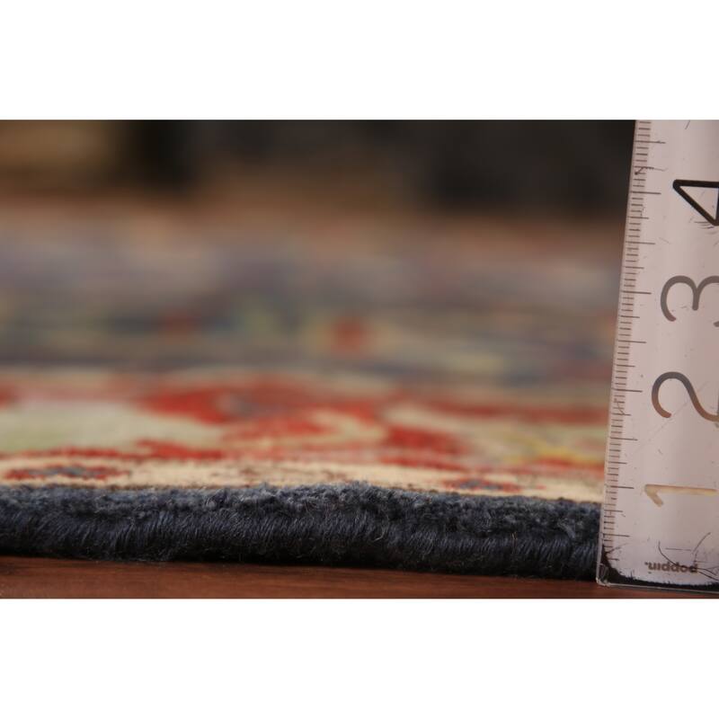 Navy Blue Oushak Indian Area Rug Handmade Wool Carpet - 8'0"x 9'8"