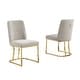 preview thumbnail 14 of 18, Best Quality Furniture Boucle 2pc Chairs Chrome Legs
