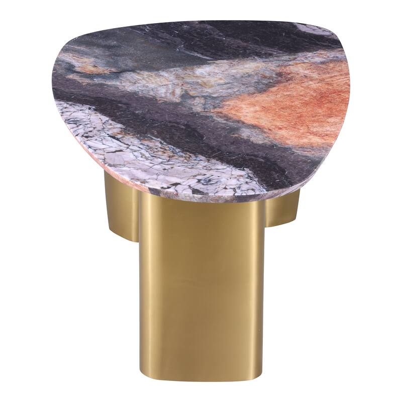 Furniture of America Luvien Modern 5-Piece Colorful Sintered Stone Top Oval Dining Table Set