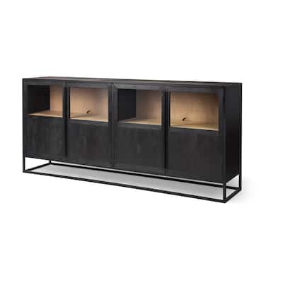 Sloan Dark Brown Solid Wood Sideboard - 80.0L x 17.0Wx 36.0H