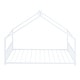 preview thumbnail 6 of 31, Full Size Metal House Bed with Roof, Fence and Back for Kids, Boys and Girls, Bedroom