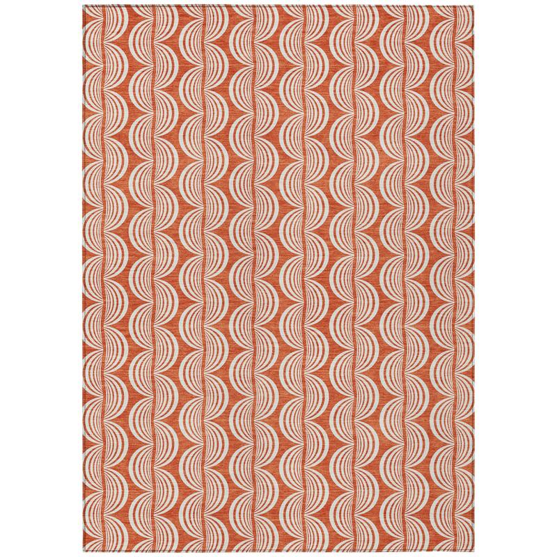 HomeRoots Ogee Transitional Rectangle Outdoor Rug