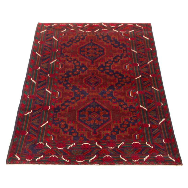 Teimani Red Rug 3'10" x 6'7" - 3'10 x 6'7