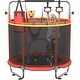 preview thumbnail 28 of 39, Kids Trampoline, Adjustable Toddler Trampoline with Safety Enclosure RED