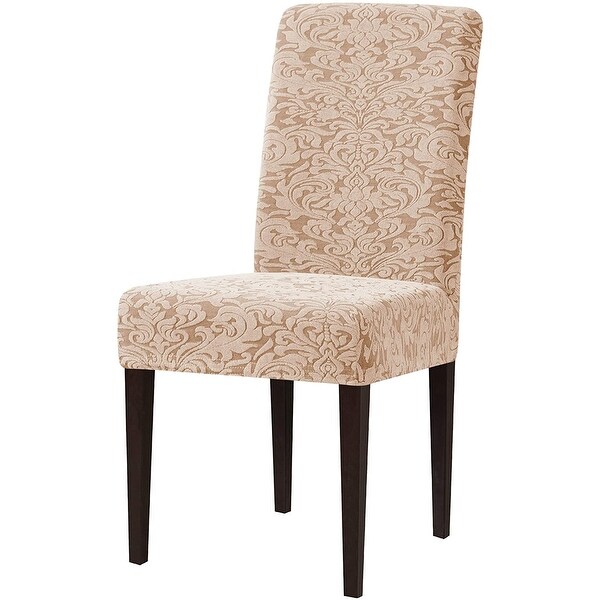 Damask Wheat Furniture Chair Slipcover 