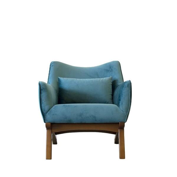 Mid Century Modern Gatsby Teal Velvet Lounge Chair 0 Overstock 31227281