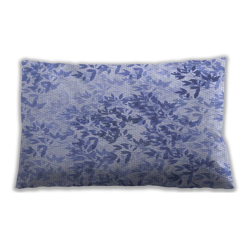 Ahgly Company Patterned IndoorOutdoor Cornflower Blue Lumbar Throw