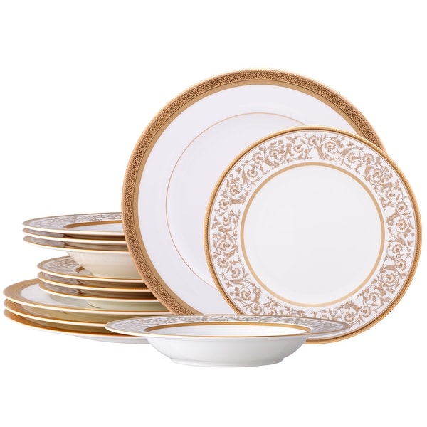 Noritake Summit Gold 12-Piece Set, Service for 4 - Bed Bath