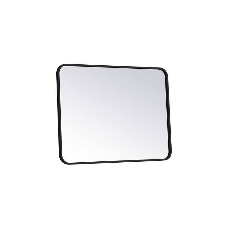 Ezra Soft Corner Metal Rectangular Mirror