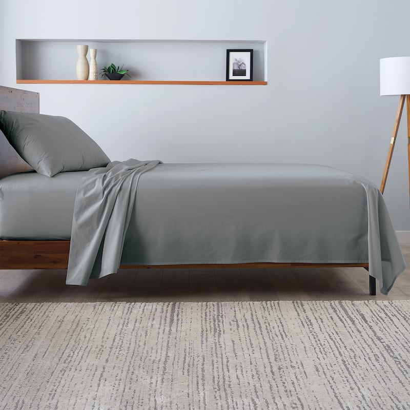 100% Cotton Percale Cool and Crisp Deep Pocket Sheet Set