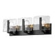 preview thumbnail 4 of 16, Golden Lighting Aenon 3-light Vanity in Matte Black