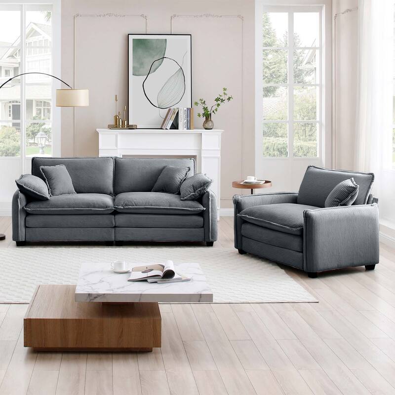 2+1Seater Flexible Combinations Sofa Set with Removable Armrests