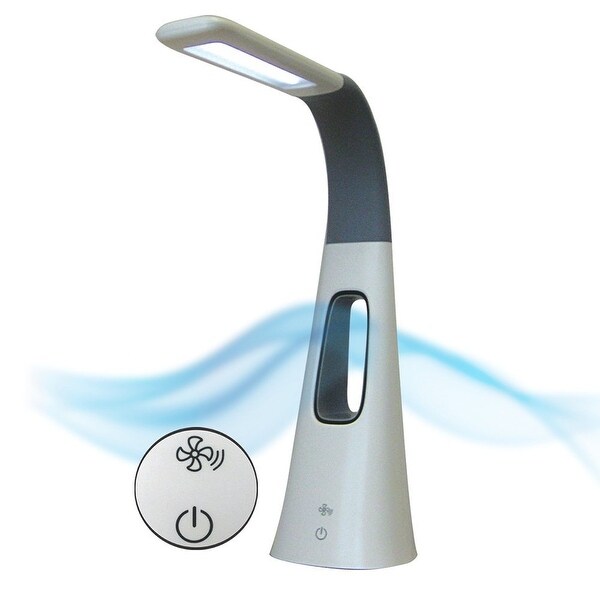 Shop Bladeless Fan LED Desk Lamp, Adjustable Silicone Neck ...