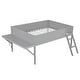 preview thumbnail 13 of 12, Full Size Gaming Loft Bed Wood Bed with Desk and LED