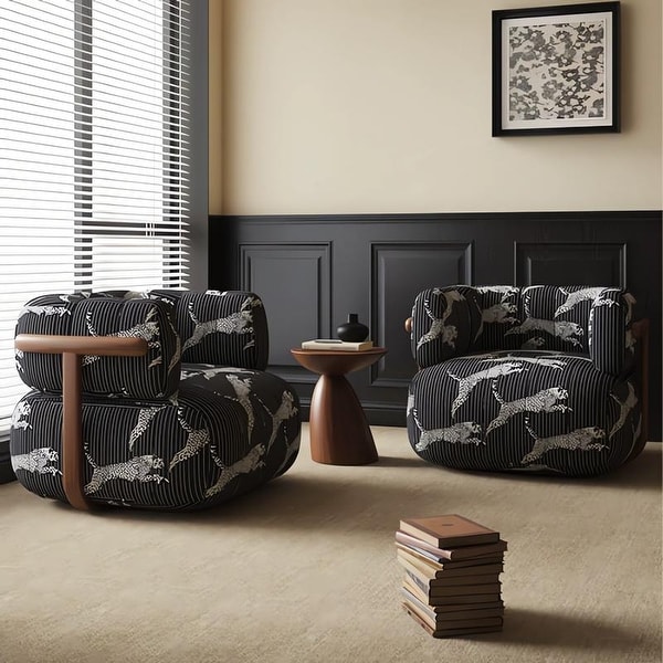 CHAIR ONE ND2 ✨️RETRO STRIPE Zebra Striped Accent Chair with Fixed Back - On Sale - Bed Bath