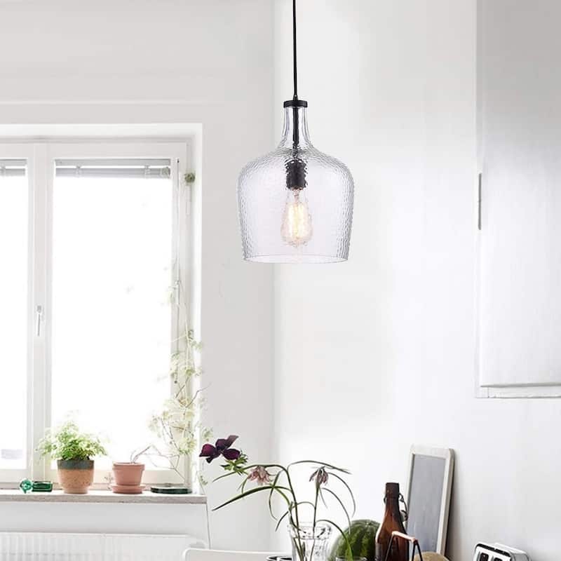 Belinda Antique Black Mouth-blown Large Glass Pendant Chandelier