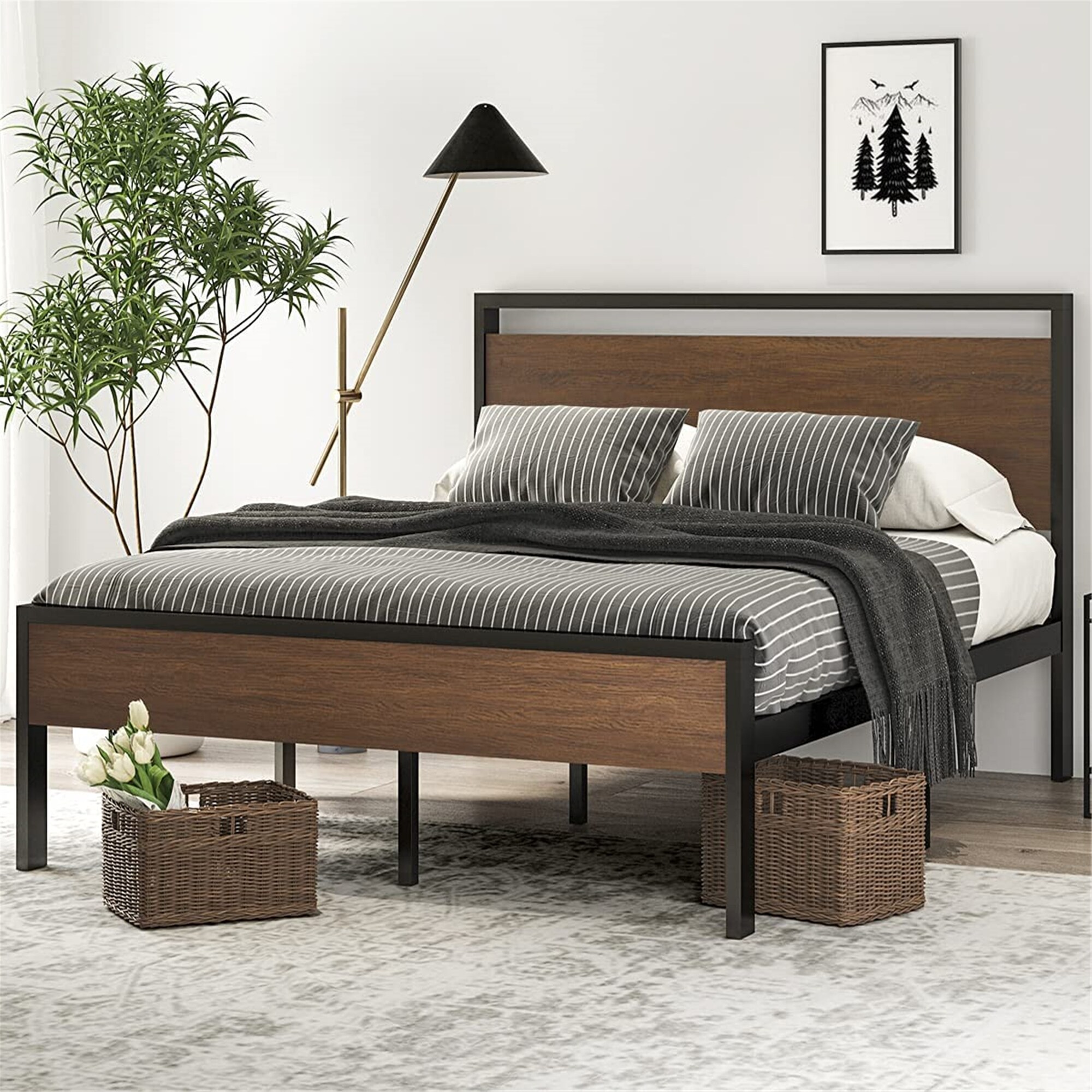 Mahogany platform bed on sale frame
