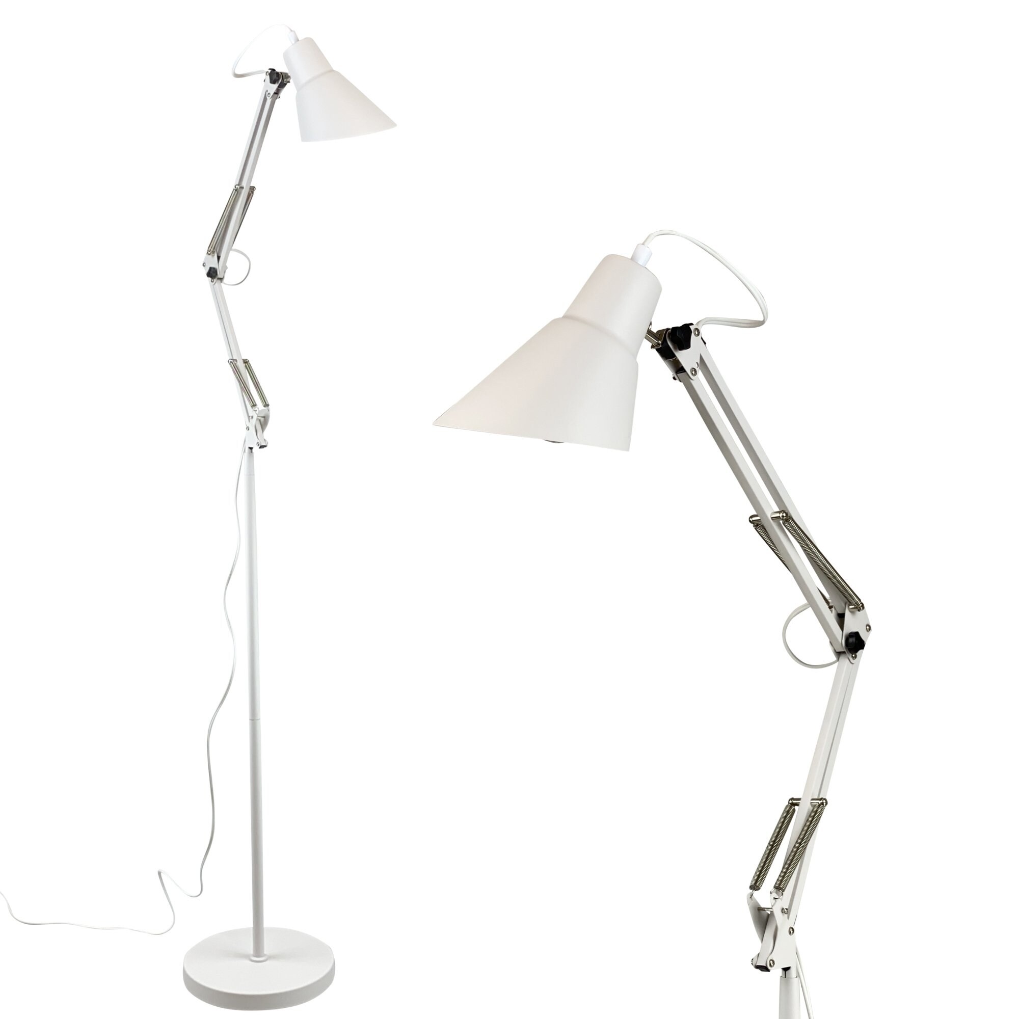 Shop Architect Reading Floor Lamp By Light Accents Adjustable Arm Bright Standing Lamp 65 Tall White Overstock 32411248 Standing at almost 77″, this tall floor lamp features an adjustable body to provide either focused task lighting or. overstock com