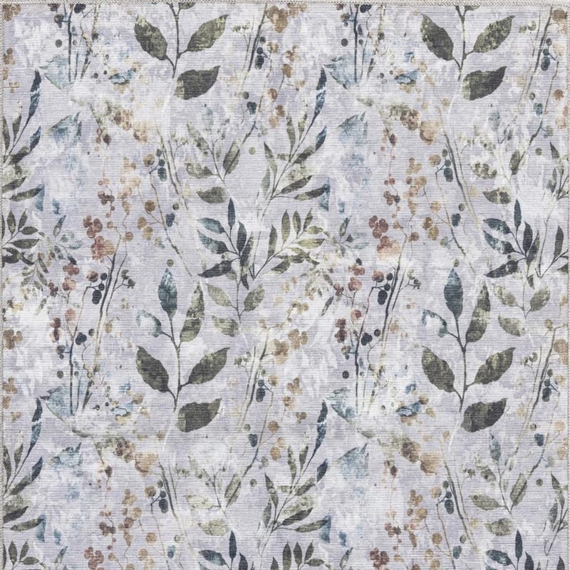 HomeRoots Floral Contemporary Rectangle Area Rug - 3' X 5'