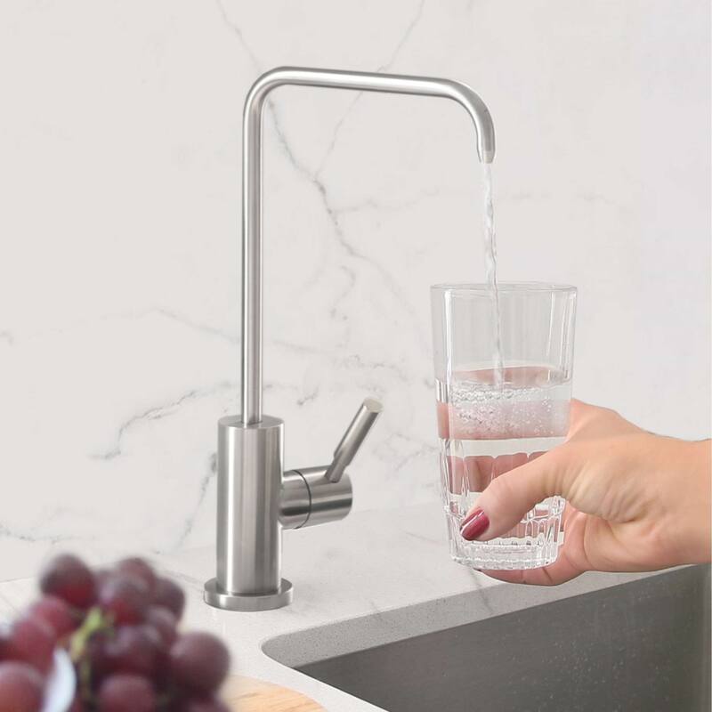 STYLISH Kitchen Sink Drinking Water Tap Faucet in Stainless Steel - Faucet Height: 10 1/2" | Spout Height: 9" - Brushed Stainless Steel