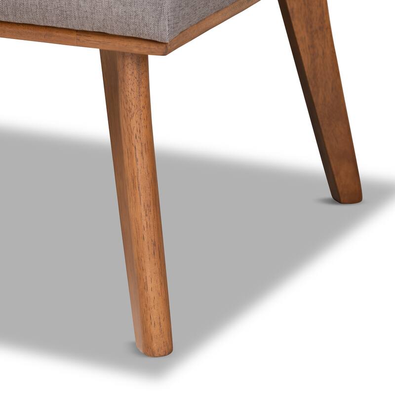 Odessa Grey Fabric and Walnut Finished Wood 3-PC Dining Nook Set