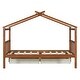 preview thumbnail 45 of 72, Creativity House Bed Twin Size Frame with 2 Wood Drawers for Boys Girls, Wood Platform Bed with Roof No Box Spring Needed