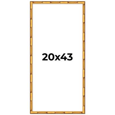 20x43 Frame Gold Bamboo Picture Frame Modern Photo Frame Includes UV Acrylic Shatter Guard Front Acid Free Foam Backing Board