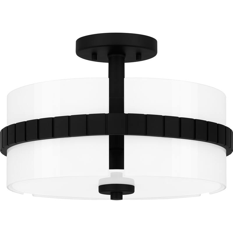 Baud 2-Light Matte Black Semi-Flush Mount Light