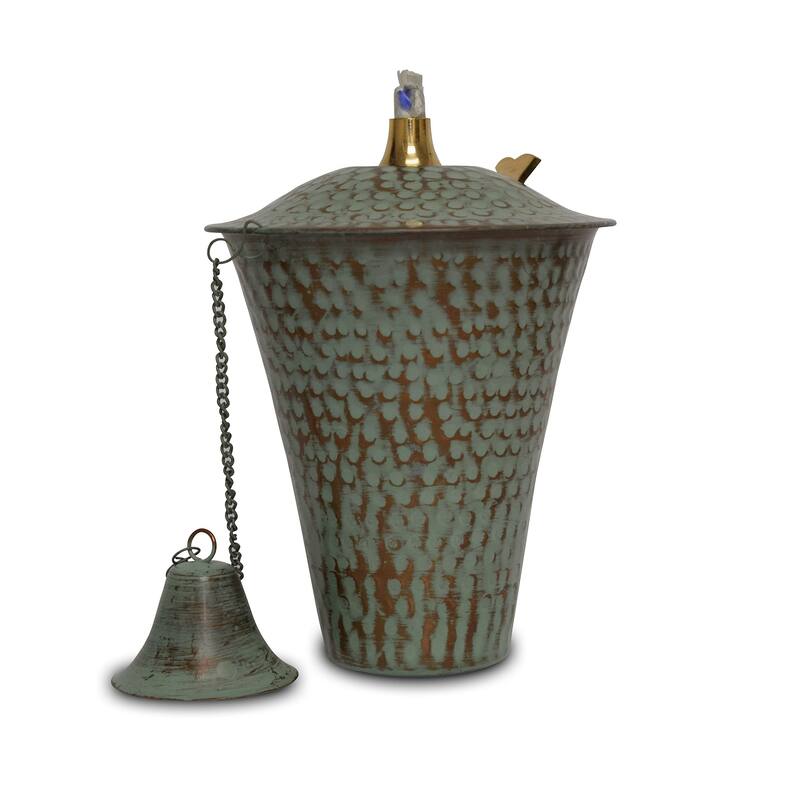 Kona Style Tabletop Tiki Torch - Hammered Patina - 1 Pack