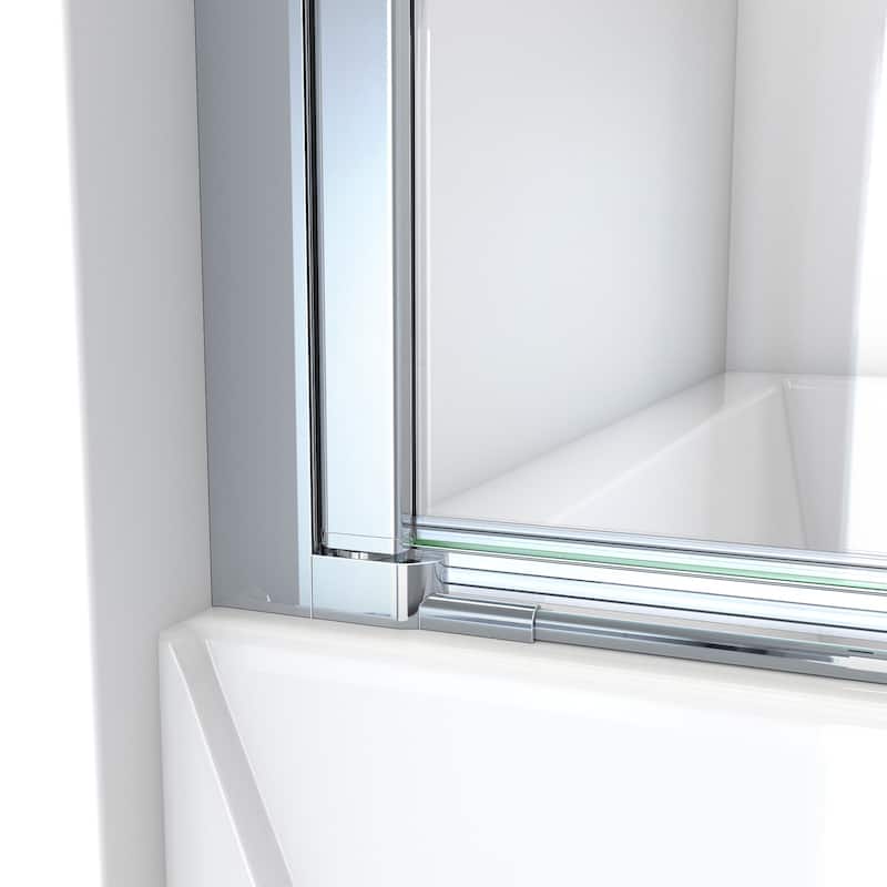 DreamLine Aqua-Q Swing 34 in. W x 58 in. H Frameless Tub Door