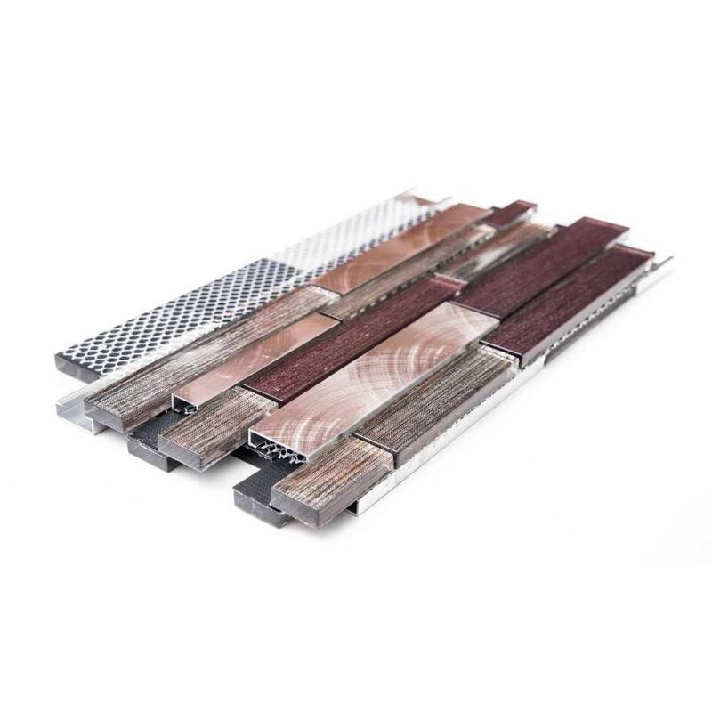 The Tile Life Cosmos Brick 1x3 Bronze Glass Backsplash Wall Tile