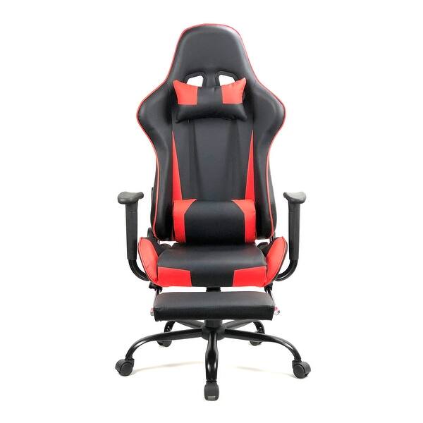 Gaming Racing[LUMBAR SUPPORT+FOOTREST]Chair Ergonomic Recliner Executive  Seat