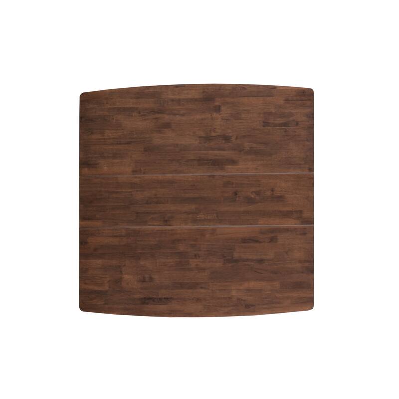 Furniture of America Abigail VIII Mid-Century Modern Rich Walnut Extendable Self-Storing 53-inch Counter Height Dining Table