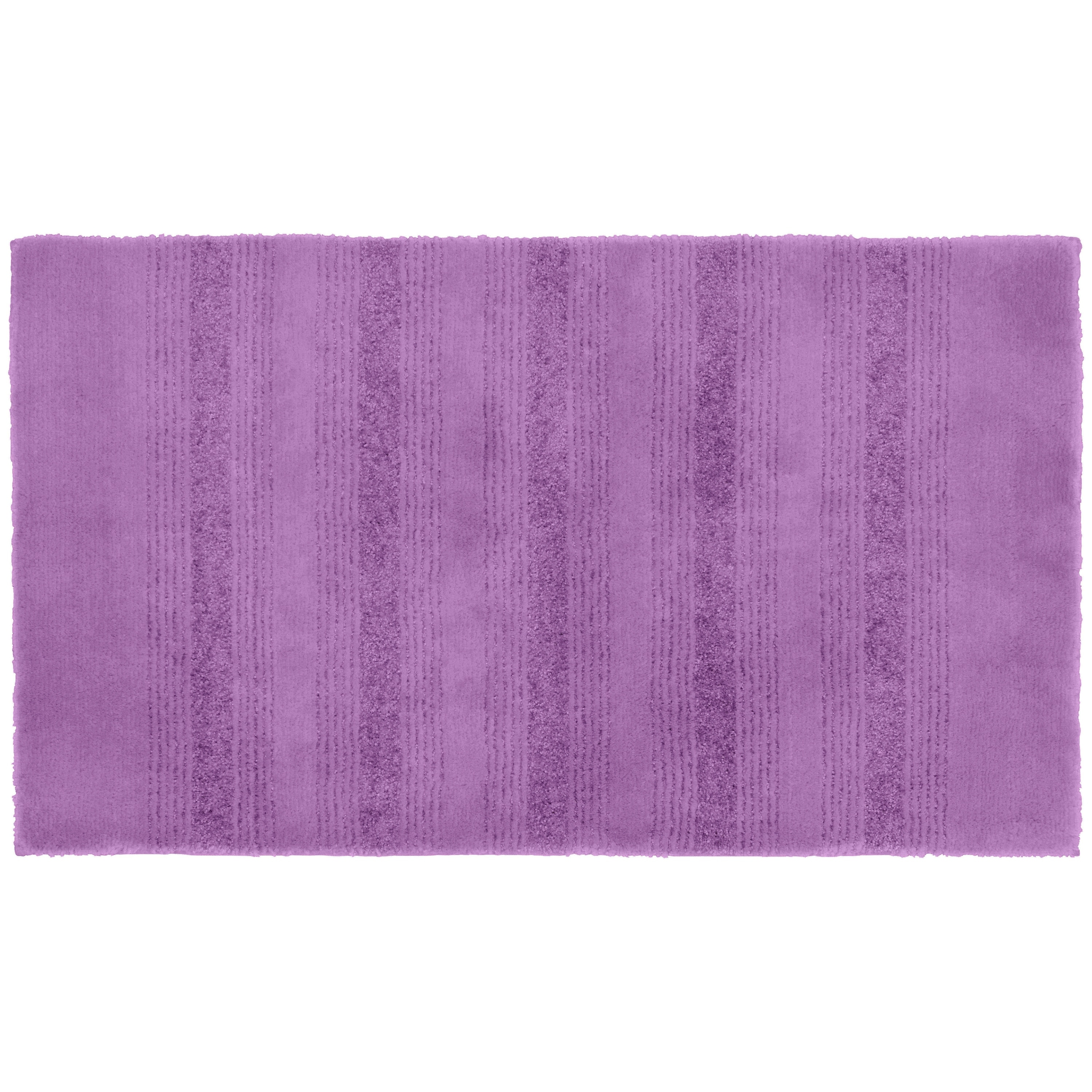 Garland Rug Traditional Plush Washable Nylon Rug Purple 30-Inch by 50-Inch 
