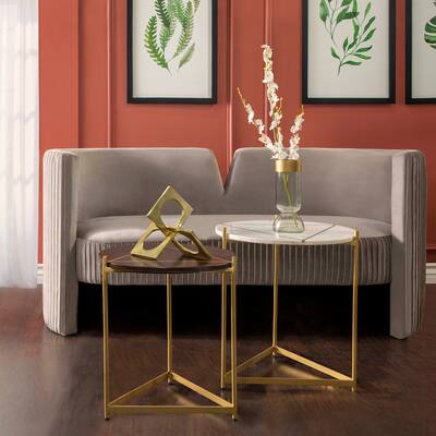 9" Metal Linked Square Decor Contemporary Abstract Gold Decorative Table Accent for Unique Home or Office Decor - - 9" x 9" x 6"