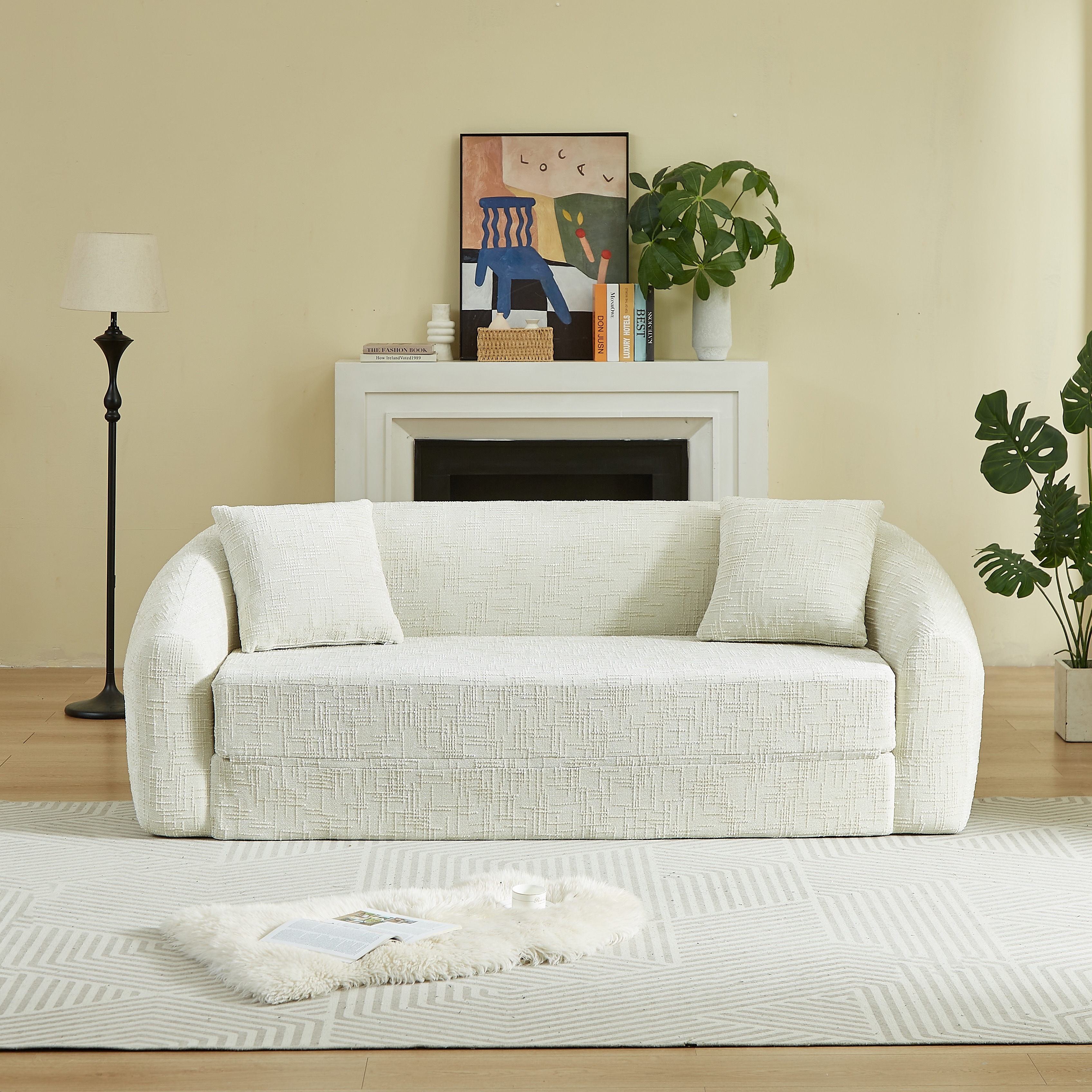 Multifunctional Convertible Sofa Couch with Pillows, 2 Seater Sofa Couch Loveseat Sofa for Living Room