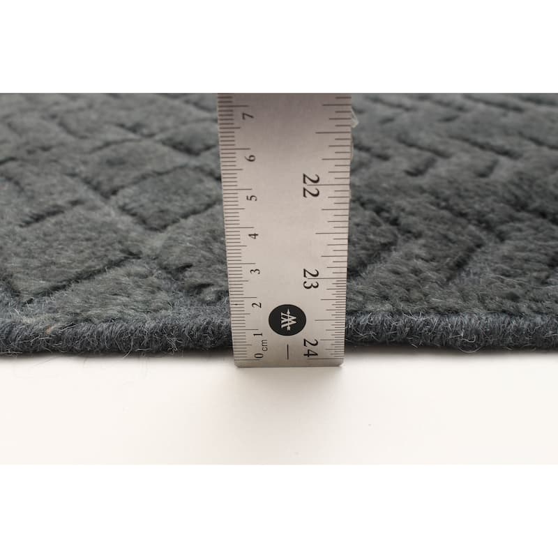 ECARPETGALLERY Hand-knotted Tangier Grey Wool Rug - 2'11 x 4'11