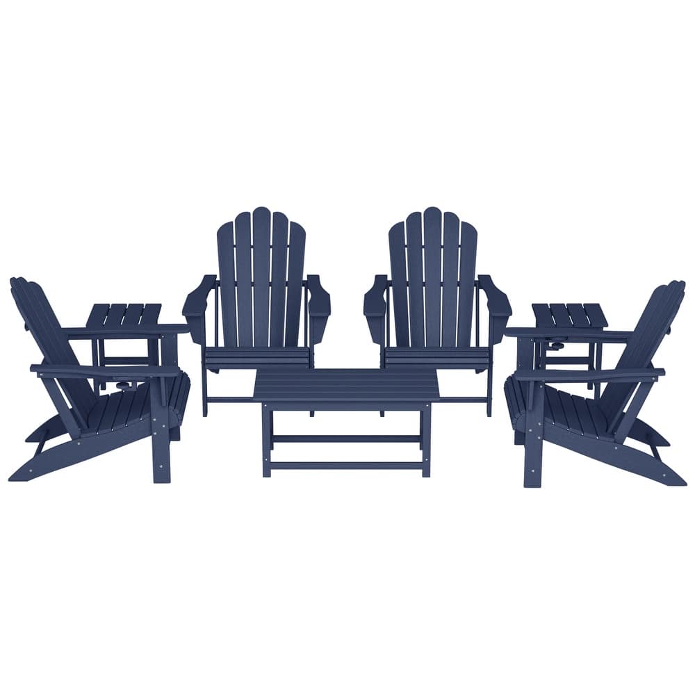 Aderson Outdoor Poly Adirondack Conversation Lounge 7-Piece Set