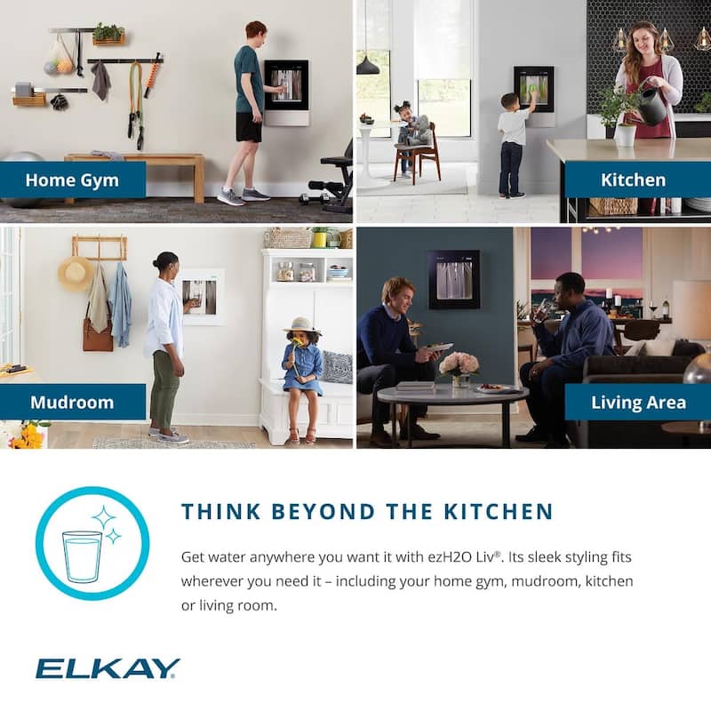 Elkay ezH2O Liv Built-in Filtered Water Dispenser Non-refrigerated