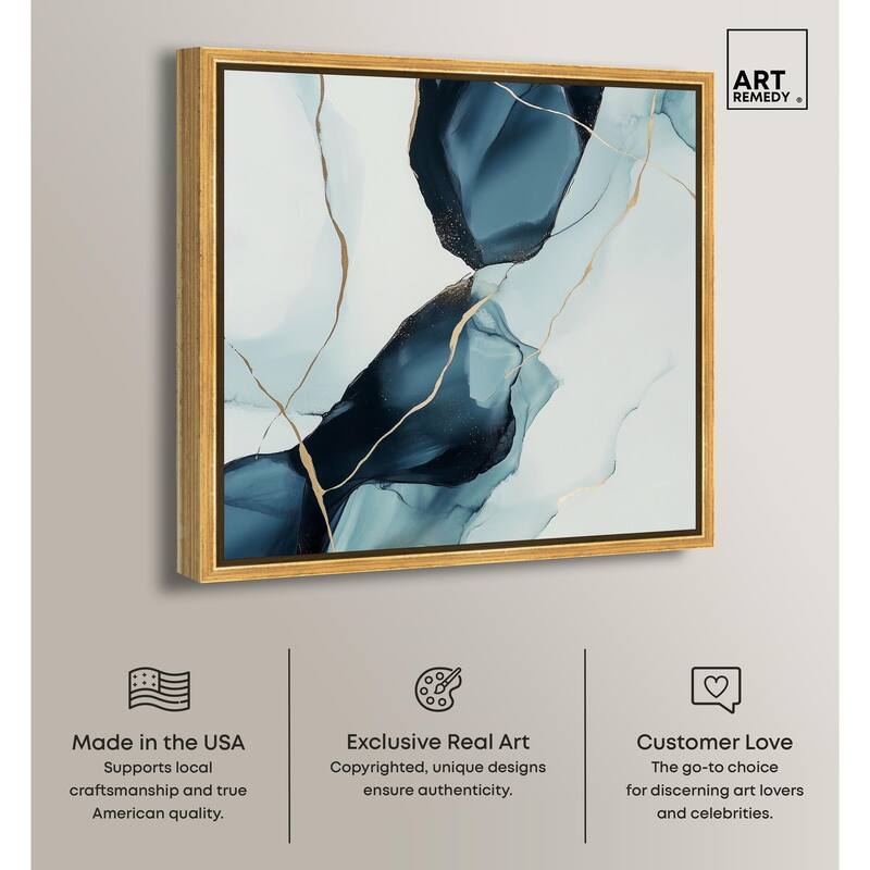 Cerulean Flow III Canvas by Art Remedy