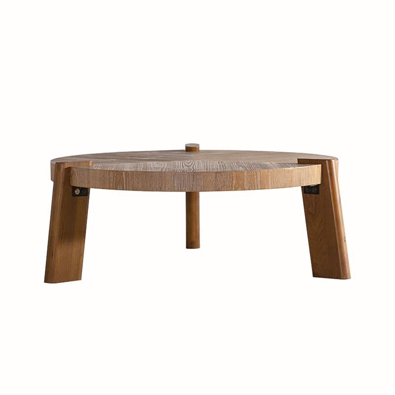 Three Legs Wood Round Coffee Table