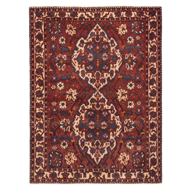 ECARPETGALLERY Hand-knotted Anadol Dark Red Wool Rug - 5'3 x 6'11