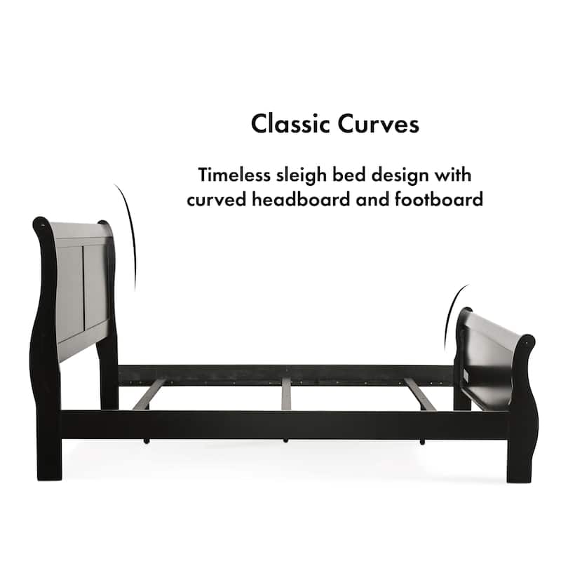 Furniture of America Mayday Modern Solid Wood 2-Piece Queen-size Sleigh Bedroom Set