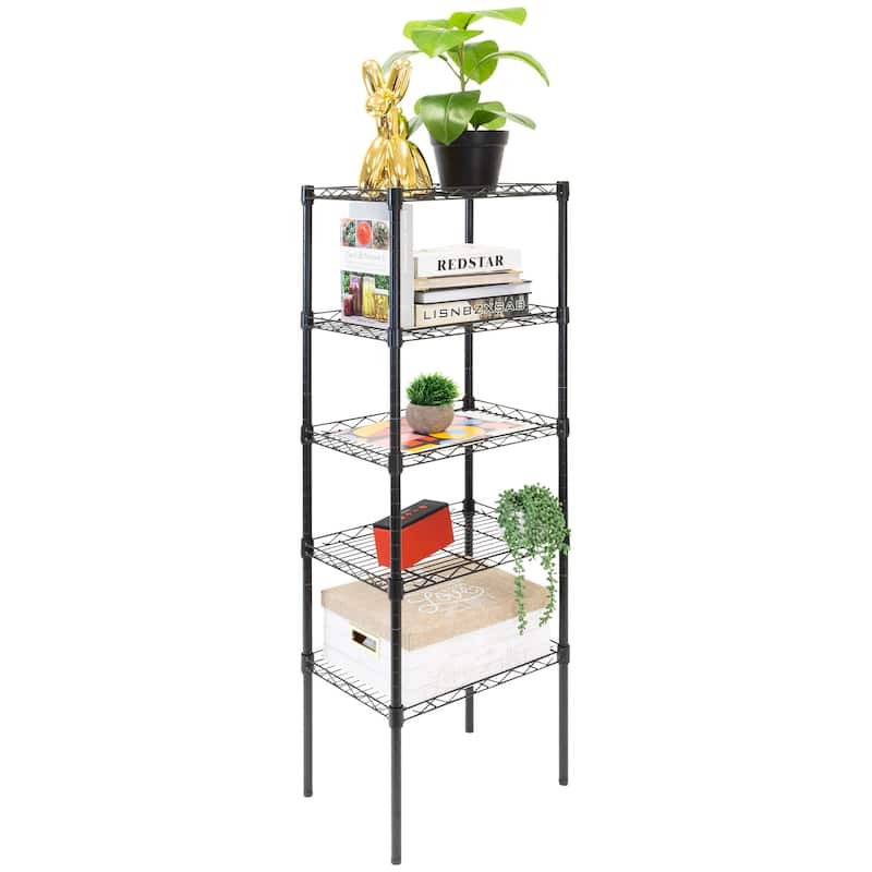 Mount-It! 5 Tier Metal Shelving Unit Pantry Storage
