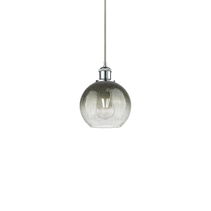 Innovations Lighting 516-1P-11-8 Brookhaven Globe Pendant Brookhaven - Polished Chrome / Slate