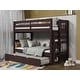 preview thumbnail 10 of 25, Taylor & Olive Trillium Twin over Twin Bunk Bed with Ladder, Trundle Dark Cherry