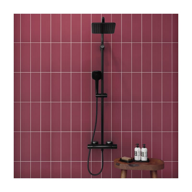 Daltile Stencil 4" x 12" Glazed Porcelain Linear Wall Tile (30 PC Per Carton) (8.72 SQFT Per Carton)