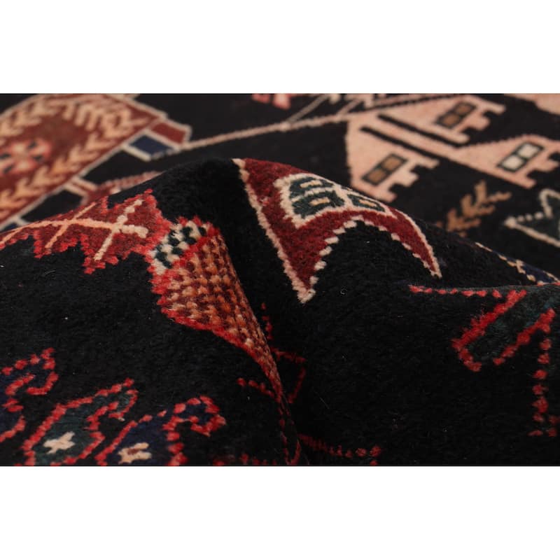 ECARPETGALLERY Hand-knotted Andelz Navy Wool Rug - 3'3 x 9'8