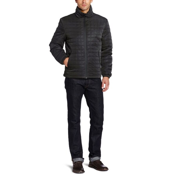 Michael Kors Full Zip Quilted Down Fill Jacket Black Large L